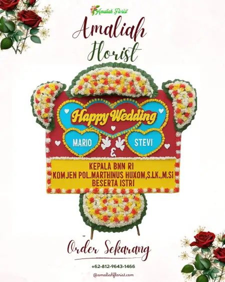 Papan Bunga Pernikahan Lamangga